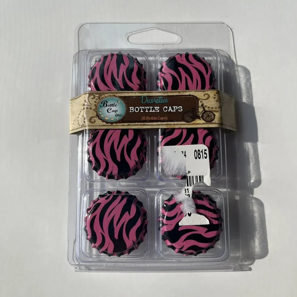 Decorative Bottle Caps for Crafting Jewelry - 24 Caps Total